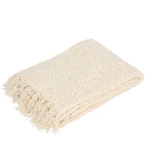 Florabelle Living | Abbey Boucle Cotton Throw in Natural Cream White