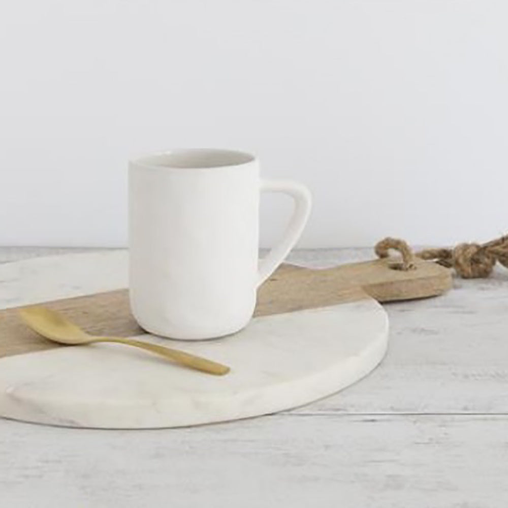 Ivory House | Flax Large Coffee Tea Mug in Snow White