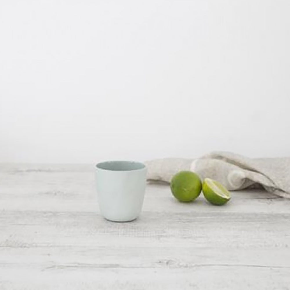 Ivory House | Flax Ceramic Short Coffee Cup in Duck Egg Blue