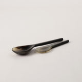 123home | Brown & Tan Horn Small Salt Spoons