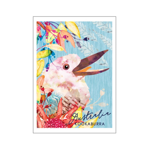 Candle Bark Creations | Australian Kookaburra Floral Greeting Gift Card