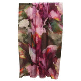 Wearable Art Scarves | Purple Florals Modal Vegan Silk Large Scarf