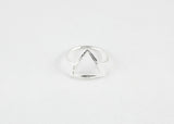 sophari | Delta triangle ring in silver plated