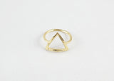 sophari | Delta triangle ring in 18k gold plated