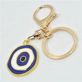123home | Navy Blue Evil Eye Mati Keyring Keychain with Clasp