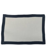 Raine & Humble | Elegance 100% Linen Placemat Set of 6 in Nautical Navy Blue