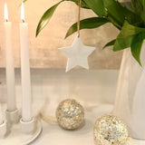Lucia Matte White Star Christmas Decoration