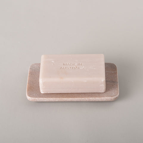 123home | Pink Marble Rectangle Soap Dish Tray
