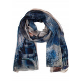 Wearable Art Scarves | Blue Ben Architectural 100% Pure Silk Large Scarf