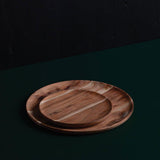 123home | Acacia Round Wooden Platter Serving Plate