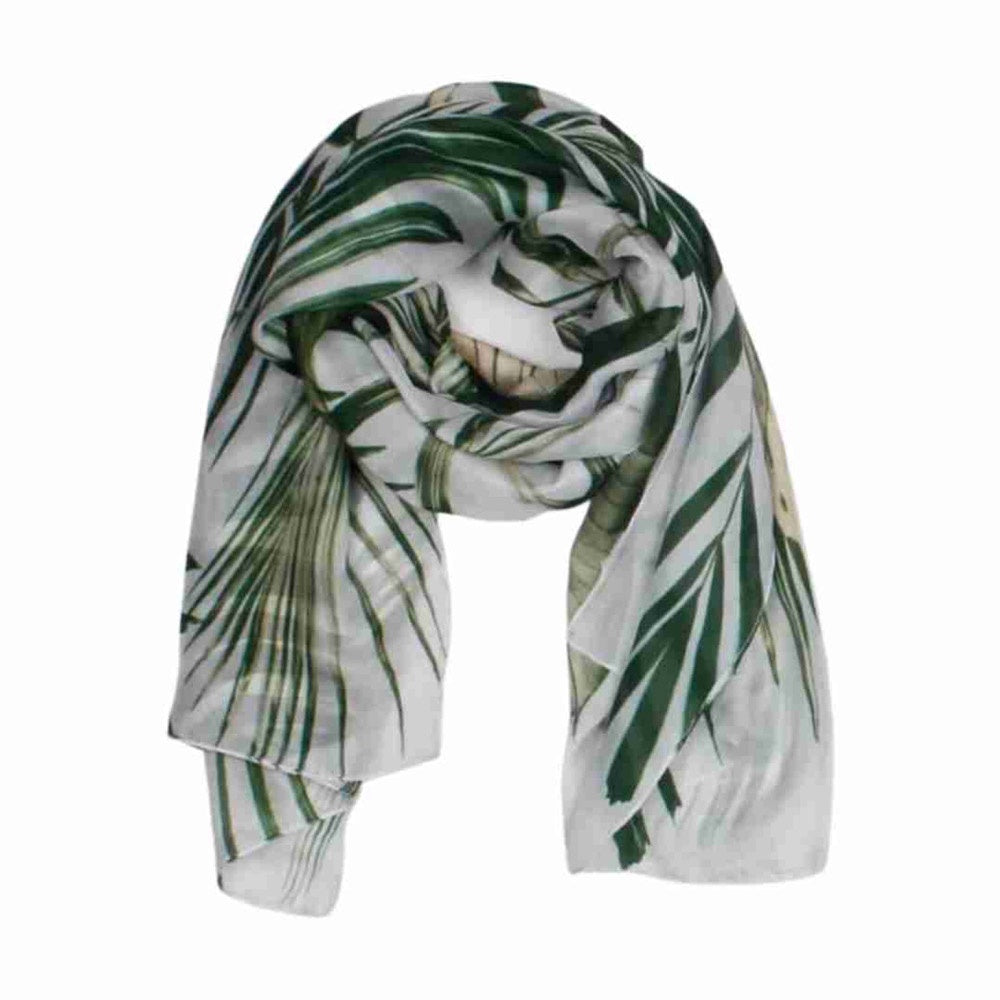 Wearable Art Scarves | Aussie Leaves 100% Pure Silk Scarf