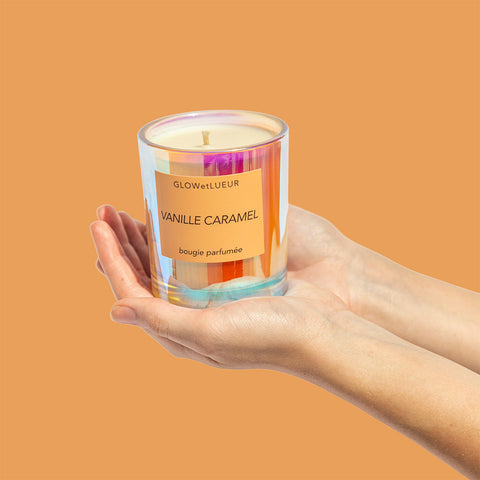 Mrs Darcy | GLOWetLUEUR Minimalist Coconut Wax Candle in Vanille Caramel: Caramel, Vanilla + Coconut