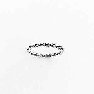 123home | Sterling Silver Twisted Texture Ring