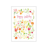 Candle Bark Creations | Field of Flowers Birthday Watercolour Gift Card