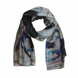 Wearable Art Scarves | Blue Doors 100% Pure Silk Large Scarf