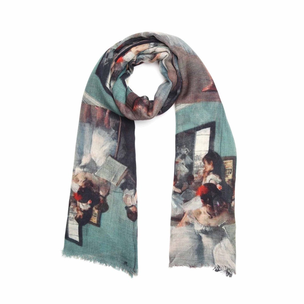 Wearable Art Scarves | Degas ‘The Dance Class’ 100% Pure Silk Large Scarf
