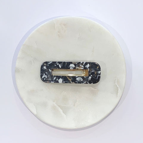 MissBrown | Rectangle Resin Hair Clip Hair Accessory in Marbled