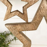 Ivory House | Lucia Wooden Timber Christmas Ornament Star Large