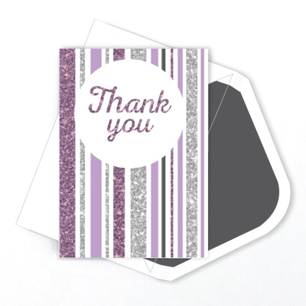 Candle Bark Creations | Glitter Super Stripey Thank You Gift Card