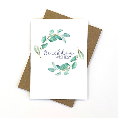 Candle Bark Creations | Eucalyptus Wishes Birthday Greeting Gift Card