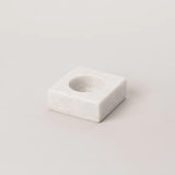 123home | White Marble Square Tea Light Candle Holder
