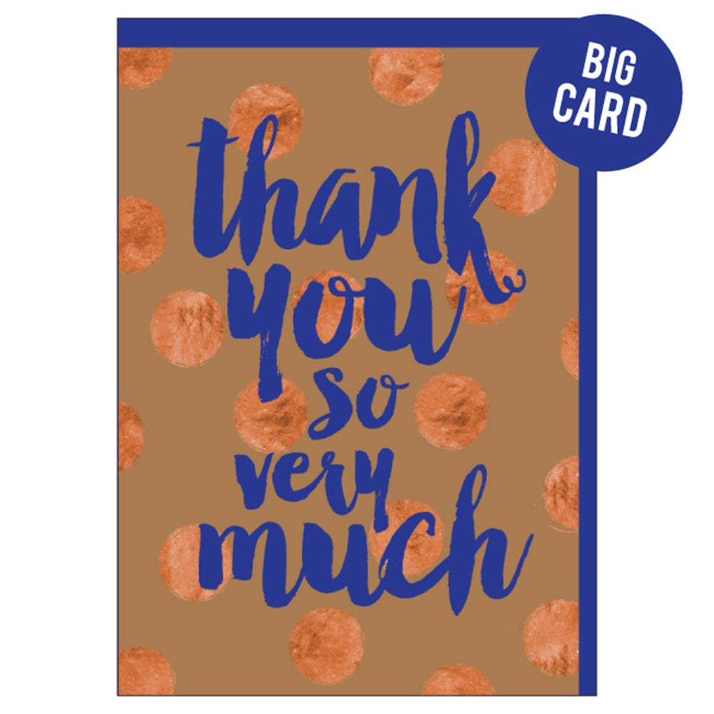 Candle Bark Creations | Large A4 Gold Foil So Very Much Thank You Gift Card