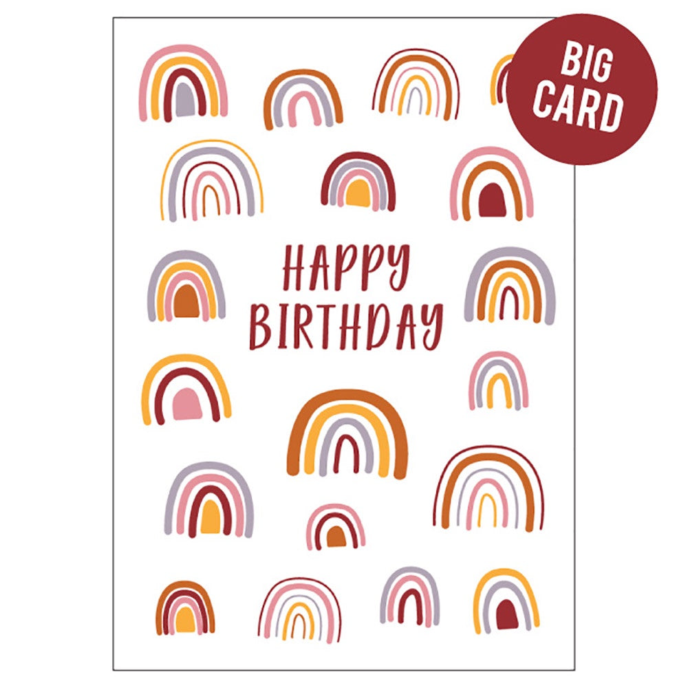 Candle Bark Creations | Boho Rainbows Birthday Large A4 Gift Card