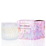 Mrs Darcy | Crystal Soy Scented Candle in Pink Sapphire: Green Petals, Freesia + Dusk Dew