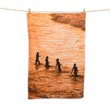 Destination Label | Super Absorbant Beach Photography Tea Towel - Morning Crew, Bondi NSW