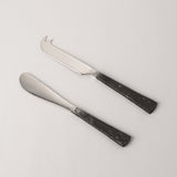 123home | Black & Silver Burnished Flat Cheese Knife