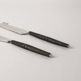 123home | Black & Silver Burnished Viking Design Pate Spreader Knife