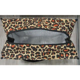 Ivory House | Insulated Jute Cooler Beach Bag in Ocelot Leopard Print