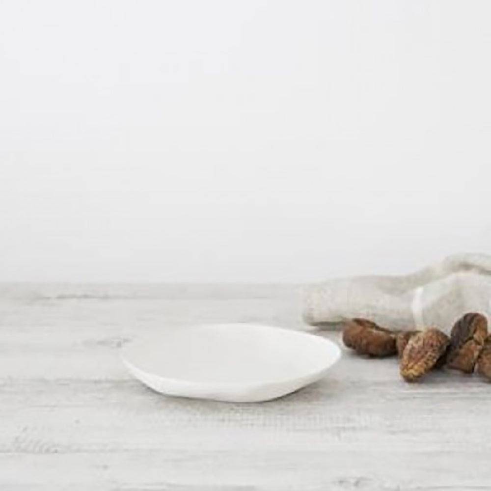 Ivory House | Matte Flax Small Side Plate in Snow White