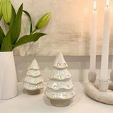 Lucia White Ceramic Christmas Tree with Lights L