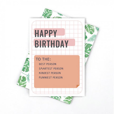Candle Bark Creations | Favourite Person Birthday Gift Card