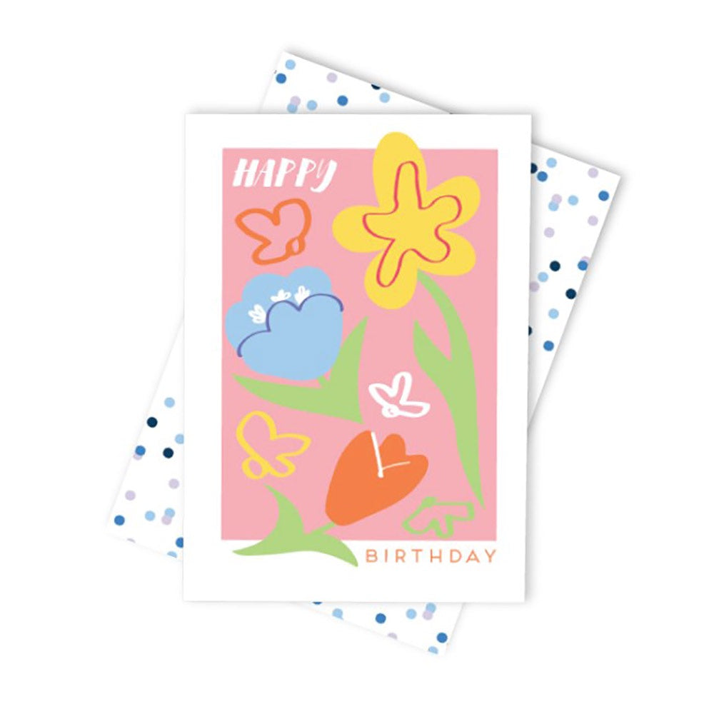 Candle Bark Creations | Flat Flowers Birthday Greeting Gift Card