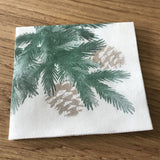 Niccolai | Eco-Friendly Recyclable Compostable Christmas Cocktail Napkins 50pk in Forest Green