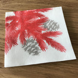 Niccolai | Eco-Friendly Recyclable Compostable Christmas Cocktail Napkins 50pk in Forest Red