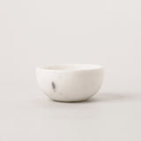 123home | White Marble Small Salt Pinch Serving Bowl