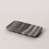 123home | Dark Grey Rectangular Marble Soap Dish Serving Tray
