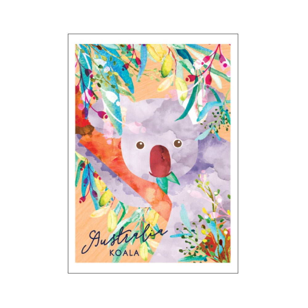Candle Bark Creations | Australian Sleepy Koala Floral Greeting Gift Card