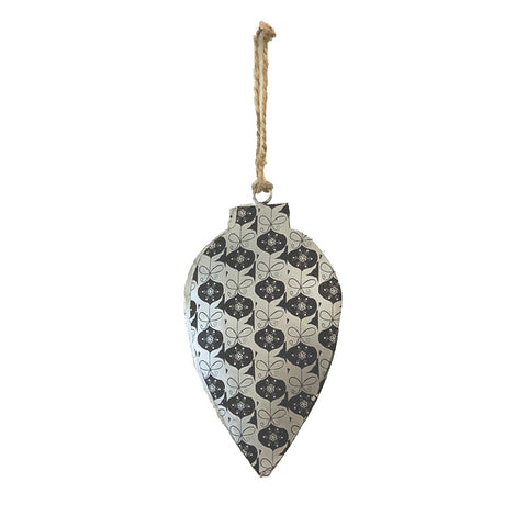 123home | Iron Drop Christmas Decoration Ornament in Black Bow
