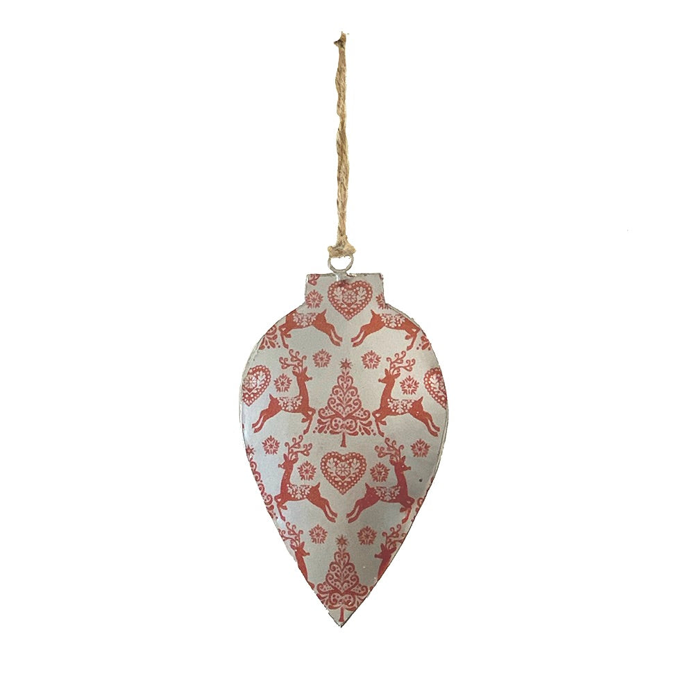 123home | Iron Drop Christmas Decoration Ornament in Red Tree