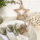 Ivory House | Lucia Wooden Timber Christmas Ornament Star Large