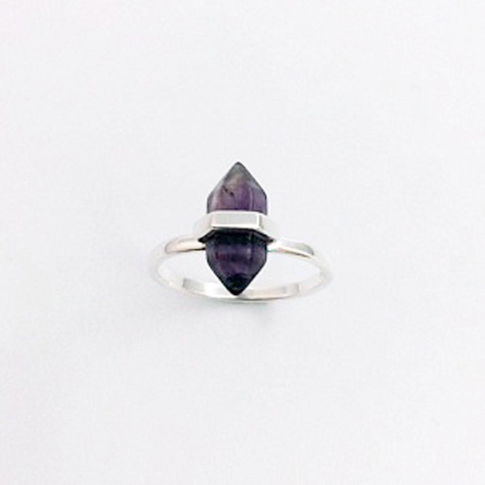 123home | Sterling Silver (925) Amethyst Crystal Ring