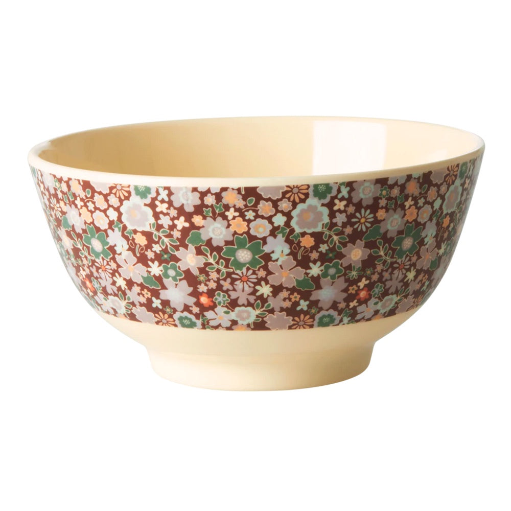 RICE | Medium Melamine Reusable Food Bowl in Fall Flower Print