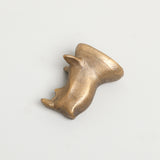 123home | Gold Brass Metal Rhinoceros Head Wall Hook
