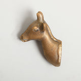 123home | Gold Brass Metal Giraffe Head Wall Hook