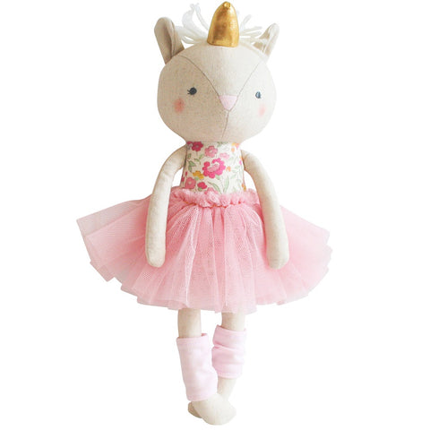 Alimrose Designs | Baby Unicorn Ballerina Doll in Rose Garden Print