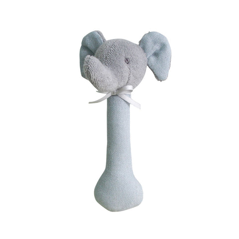 Alimrose Designs | Elephant Stick Rattle Toy in Grey Linen